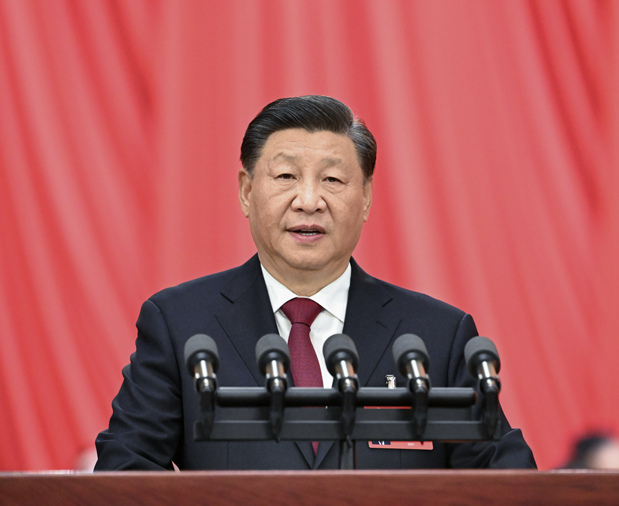 10月16日,中国共产党第二十次全国代表大会在北京人民大会堂开幕。习近平代表第十九届中央委员会向大会作报告。新华社记者 饶爱民 摄 10月16日,中国共产党第二十次全国代表大会在北京人民大会堂开幕。习近平代表第十九届中央委员会向大会作报告。新华社记者 饶爱民 摄